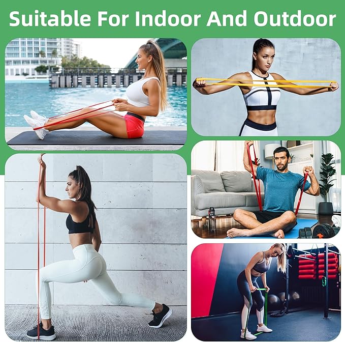 Resistance Bands,Exercise Bands,Workout Bands,Resistance Bands Set for Legs,Pull Up Bands,Stretch Bands for Exercise,Muscle Training, Physical Therapy, Shape Body, Men Women - Bloomnest
