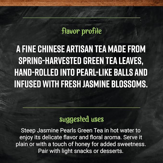 Frontier Co-op Organic Jasmine Pearls Green Tea, 16 Oz, Bulk Bag - Bloomnest
