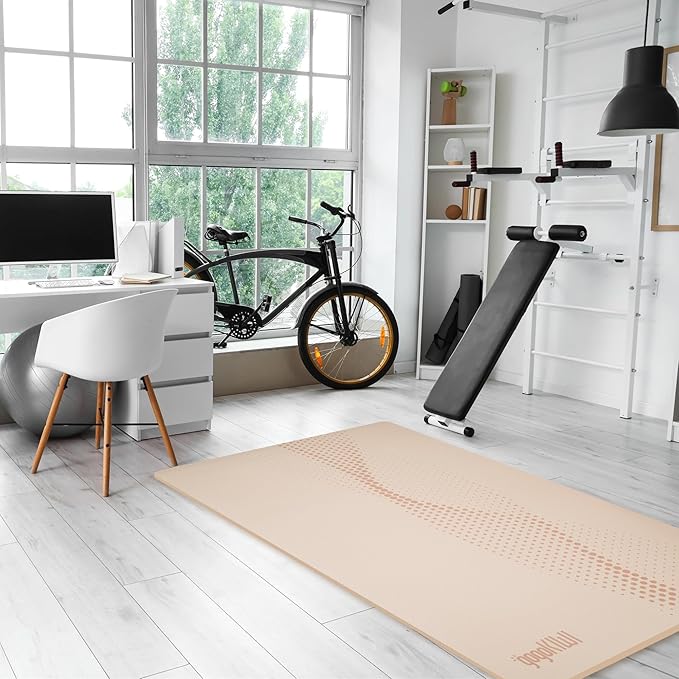 Large Yoga Mat (6'x4') – 1/4" & 1/2" Thick Exercise Mats for Home Workout, Extra Wide Workout Mats for Home Gym, Yoga, Pilates, Stretching, Floor & More