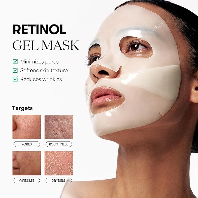 VT COSMETICS Reti-A Reedle Shot 100 2-Step Hydrogel Mask(34.5gx4ea), Intensive Tightening, Exosome Retinol, Overnight Melting Mask, Ideal for Retinol Beginners, Korean Facial Mask - Bloomnest