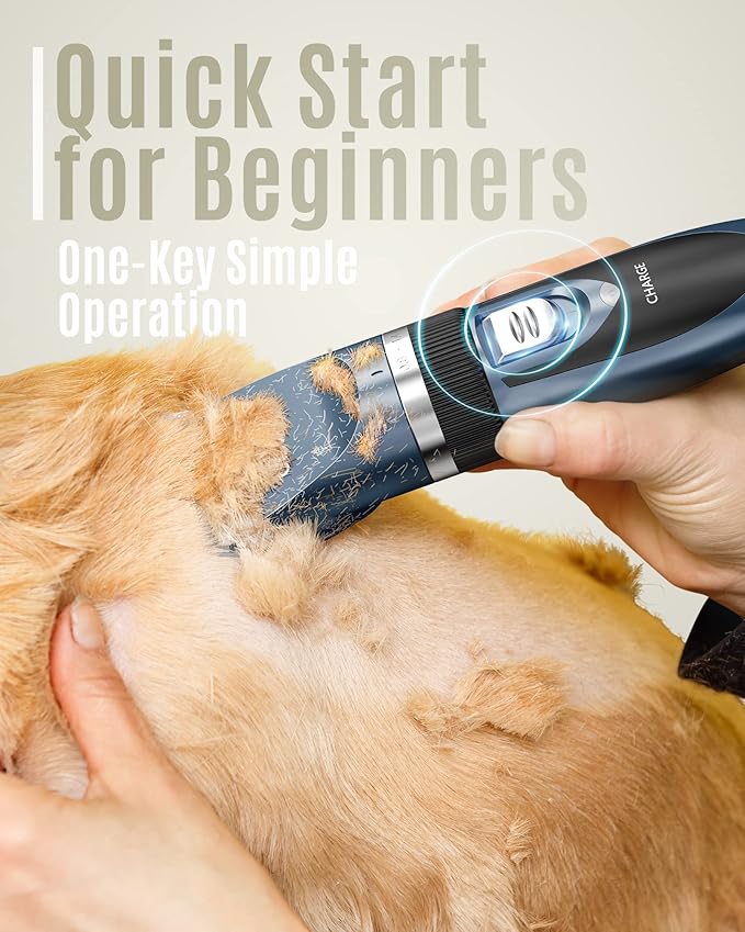 oneisall Dog Shaver Clippers Low Noise Rechargeable Cordless Electric Quiet Hair Clippers Set for Dogs Cats Pets - Bloomnest