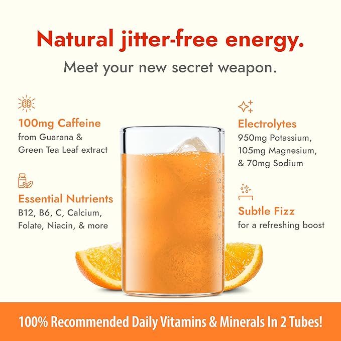 Zipfizz Daily Energy Drink Powder, Orange Soda, 12 Pack | 3-in-1 Sustained Energy, Rapid Hydration, and Essential Vitamins | Sugar-Free | Electrolyte Powder | Contains Vitamin B-12 & Antioxidants - Bloomnest