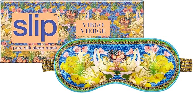 slip Pure Silk Sleep Mask - 100% Pure 22 Momme Mulberry Eye Mask - Comfortable Sleeping Mask with Elastic Band + Silk Filler and Internal Liner, Zodiac Collection: Virgo - Bloomnest