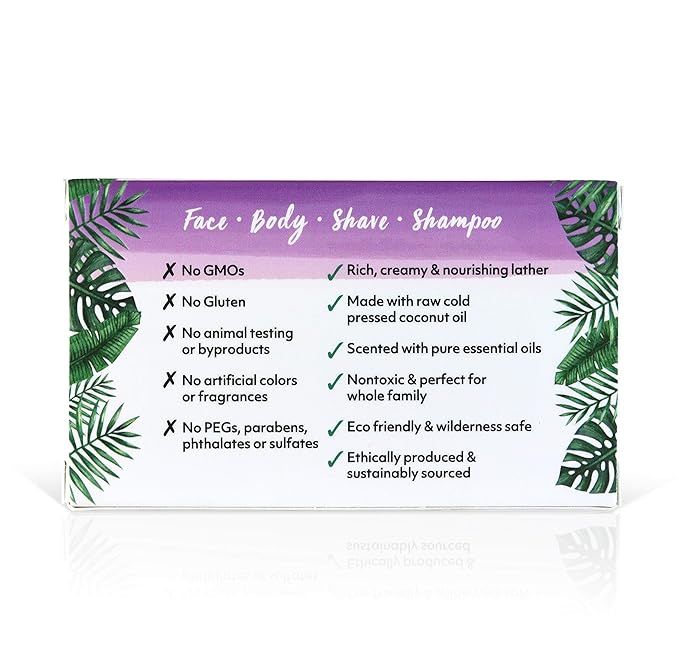 "Coco Fiji Soap Bar for Face and Body Infused With Organic Coconut Oil, Lavender Essential Oil, Natural Soap for Moisturizing & Pore Purifying Skin, 7 oz, Pack Of 2 " - Bloomnest