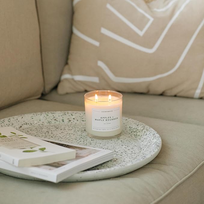 Calyan Wax Co. 2 Wick Candle, Redwood + Vanilla Scented Candle, 37 Hour Burn Time, Aromatherapy Soy Candles, Non Toxic & Vegan Soy Wax, Glass Tumbler Scented Candles, 8.8oz - Bloomnest