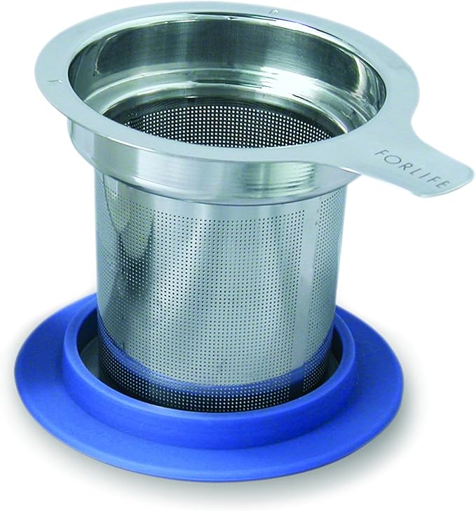 FORLIFE Brew-in-Mug Extra-Fine Tea Infuser with Lid, Marine - Bloomnest
