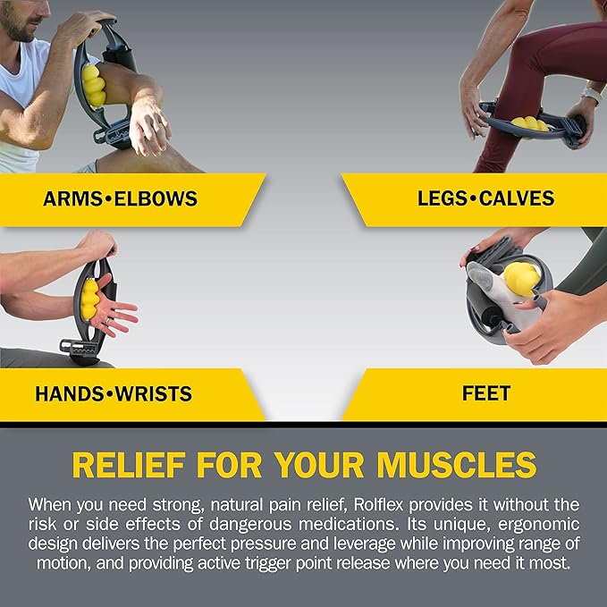 Rolflex Arm & Leg Massager Roller – Muscle Roller to Address Golfer’s Elbow, Tennis Elbow, Carpal Tunnel & More – Arm & Leg Massage Roller for Muscle Tightness & Faster Recovery - Bloomnest