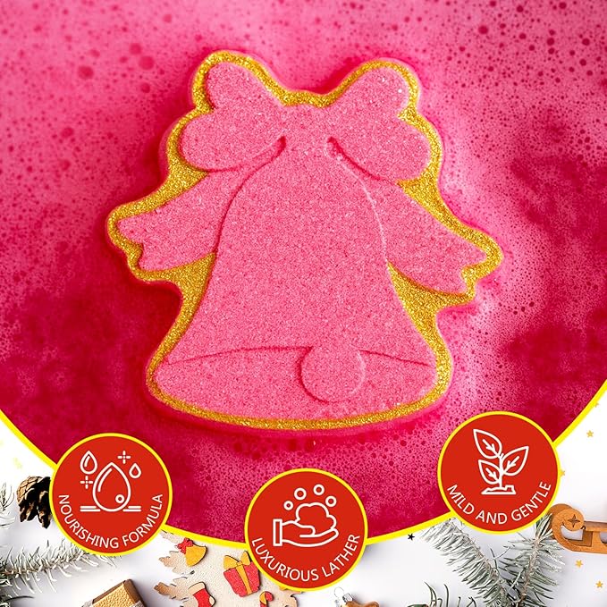 Christmas Advent Calendar 2025 Bath Bombs Gifts for Kids - 12PCS Surprising Bubble Bath Bombs Inside, Countdown Calendar Christmas Stuff Gifts for Girls, Women, Boys - Bloomnest