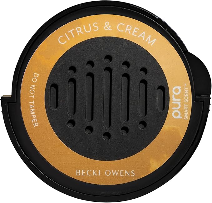 Pura and Becki Owens Car Scent Refill for Pura Car Diffusers - Premium Fragrance for Smart Diffuser - Up to 30 Days of Scent - Citrus & Cream - Bloomnest