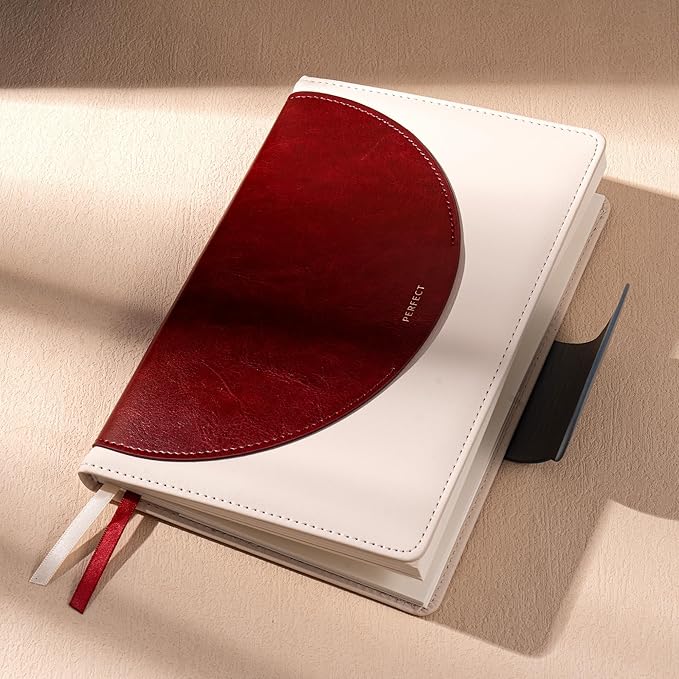 CAGIE Lined Journal for Women, 100GSM Leather Journals for Writing with Buckle Closure,A5 Hardcover Diary Journaling Notebooks for Business Work School Note Taking 5.9" x8.59 (Red) - Bloomnest