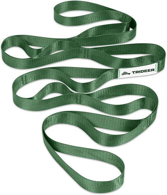 Trideer Stretching Strap Yoga Strap Physical Therapy for Home Workout, Exercise, Pilates and Gymnastics, 10 Loops Non-Elastic Stretch Bands with Aesthetic Packaging for Women & Men - Bloomnest