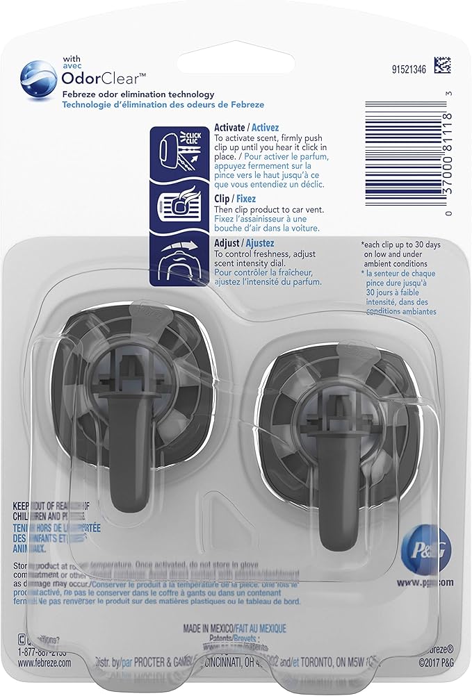 Febreze Car Air Fresheners, Hawaiian Aloha, Odor Fighter for Strong Odors Car Vent Clips (16 Count) - Bloomnest