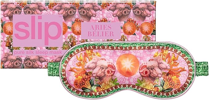 slip Pure Silk Sleep Mask - 100% Pure 22 Momme Mulberry Silk Eye Mask - Comfortable Sleeping Mask with Elastic Band, Zodiac Collection: Aries - Bloomnest