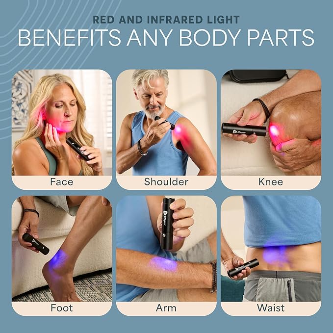 LifePro Infrared & Red Light Therapy for Body Joints & Muscles Wellness Support, Portable Red Light Therapy Device, Near Infrared Light Therapy for Body & Face - Use 3 wavelengths Lifepro