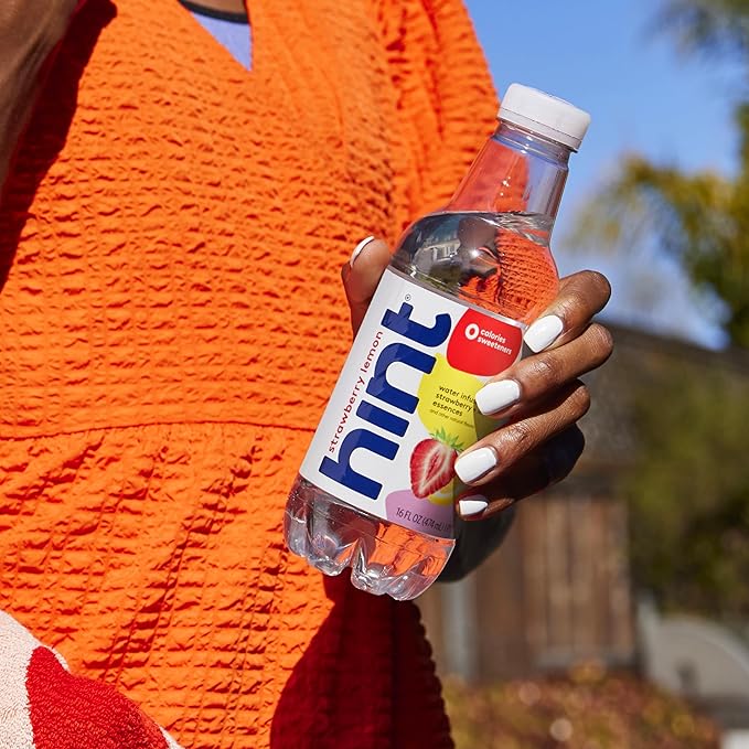 Hint Fruit-Infused Bottled Water, 4-Flavor Red Variety Pack - Sugar Free Flavored Water with Zero Calories, Natural Fruit Essences, and No Artificial Sweeteners - 16 Fl Oz (Pack of 12) - Bloomnest