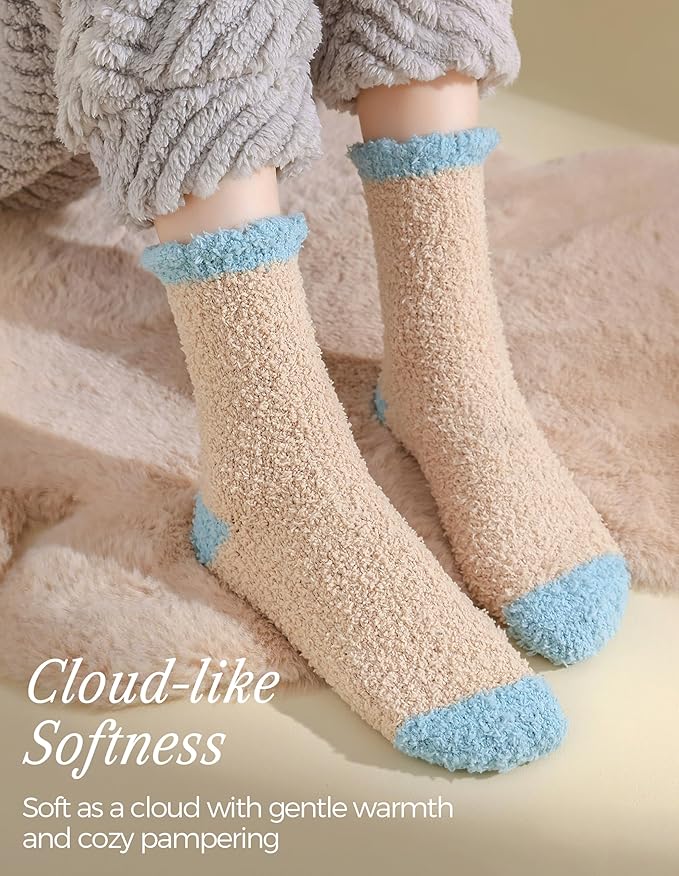 TEHOOK Warm & Cozy Valentines Gifts for Women, Fluffy Fuzzy Plush Sleeping Slipper Socks - Soft Warm Fabric - Bloomnest