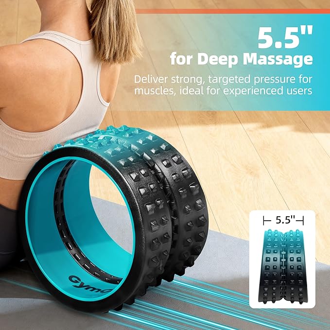 Back Roller for Back Pain Reliefn & Stretching, Deep Tissue Massage Roller Supports Up to 530 lbs / 240 kg, 5.5''-7.5'' Curved Foam Roller for Home Physical Stretching - Bloomnest