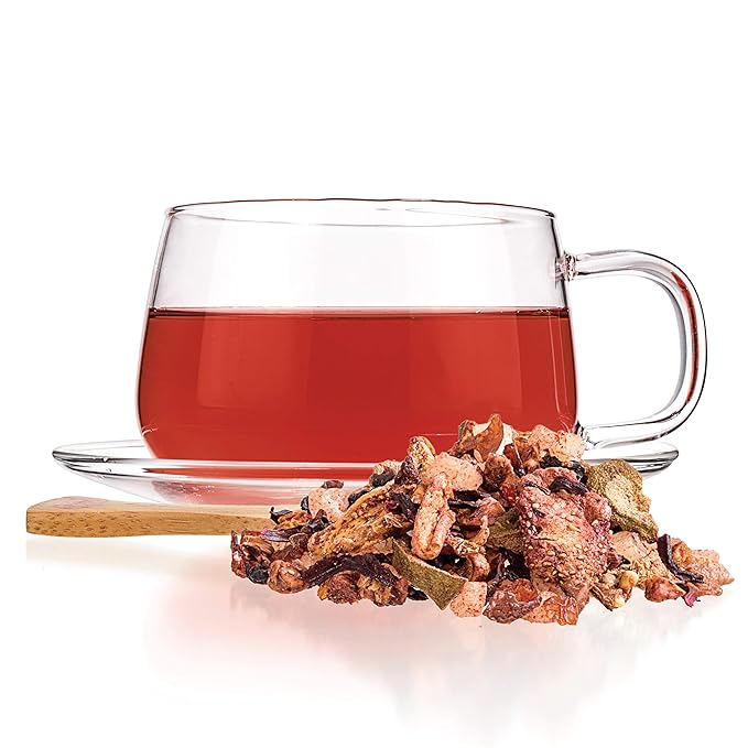 Tealyra - Aloha Hawaii - Pineapple - Hibiscus - Guava - Strawberry - Herbal Fruity Loose Leaf Tea - Hot or Iced - Caffeine Free - 224g (8-ounce) - Bloomnest