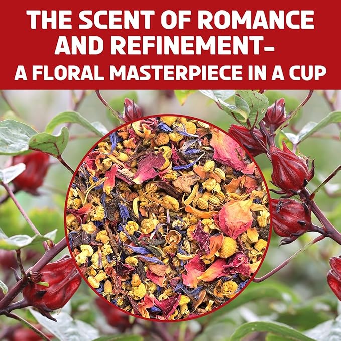 BREWIX, Hibiscus Rose Herbal Loose Tea (50+ Cups) | 100% Natural, Handmade, Pure from Hibiscus Flowers | Hibiscus with Rose Petals, Chamomile and Exotic Spices | Supports Everyday Wellness, Digestion and Cardiovascular System | Rich in Antioxidants & S... - Bloomnest