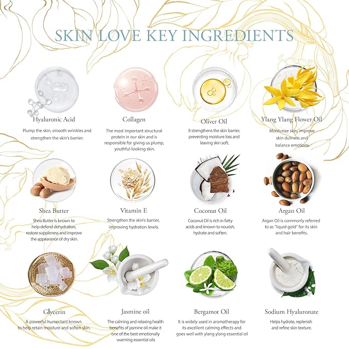 30pcs Valentines Day Gifts for Men & Women, Spa Gift Set, Ylang Facial Skin Care Set, Face Cream, Bath Oil, Serum, Shower Accessories, Clay Mask, Bath & Body Set, Birthday, Christmas, Dad, Mom