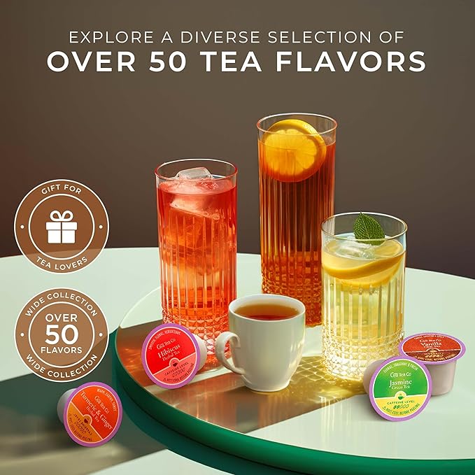Gya Tea Co Vanilla Chai Latte Tea Gift Set (16 Count) - Decaf Tea Pod for Lovers Get Well Gifts - Manually Harvested - Enjoy Hot or Iced - Bloomnest