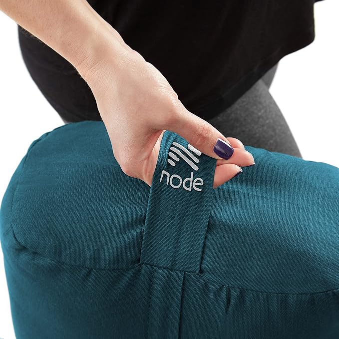 Yoga Meditation Cushion, 25" x 12" Rectangular Bolster with Organic Cotton Cover - Bloomnest
