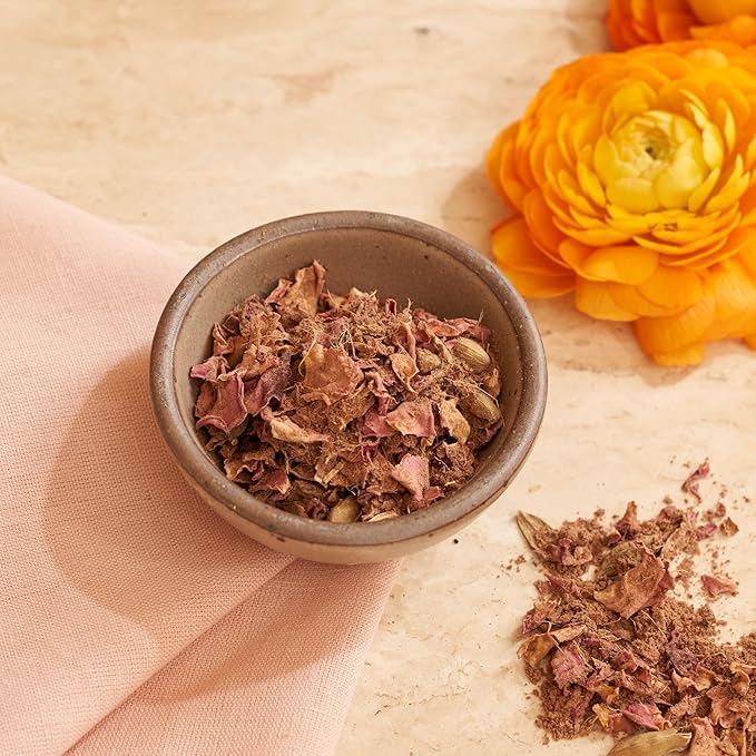 Divya's Heart Opening Tea, Ayurvedic Herbal Tea with Ashoka, Rose Petals, and Cardamom for Balance, Love, and Grief, Caffeine Free, Organic, Non-GMO, Ayurvedic, Loose Leaf Tea - Bloomnest