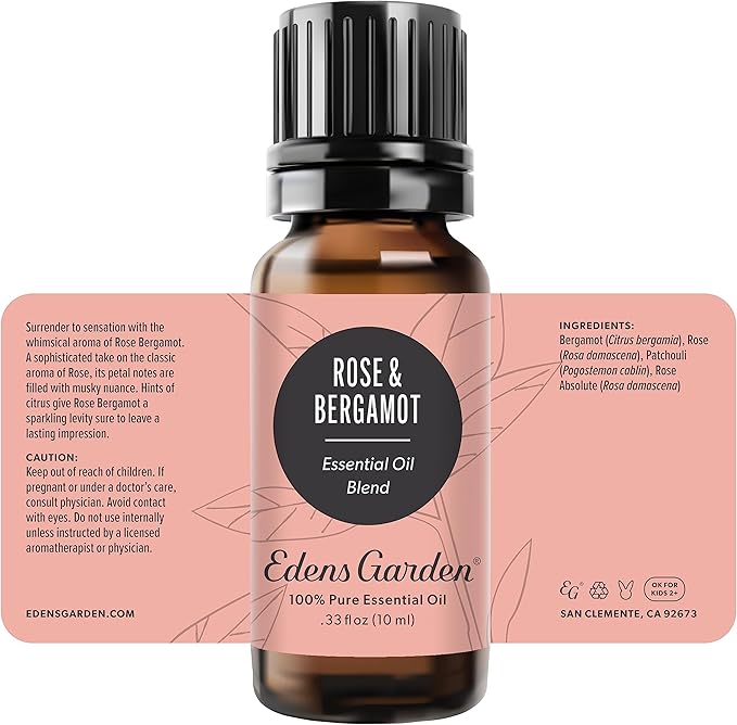 Edens Garden Rose Bergamot Essential Oil Blend- 100% Pure Premium Grade, Undiluted, Natural, Therapeutic, Aromatherapy, The Best for Diffusing, Skin, Laundry, Hair 10 ml (.33 fl oz) - Bloomnest
