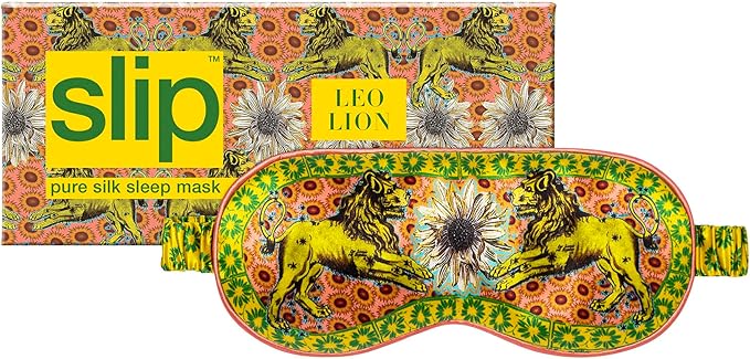 slip Pure Silk Sleep Mask - 100% Pure 22 Momme Mulberry Silk Eye Mask - Comfortable Sleeping Mask with Elastic Band + Filler and Internal Liner, Zodiac Collection: Leo - Bloomnest