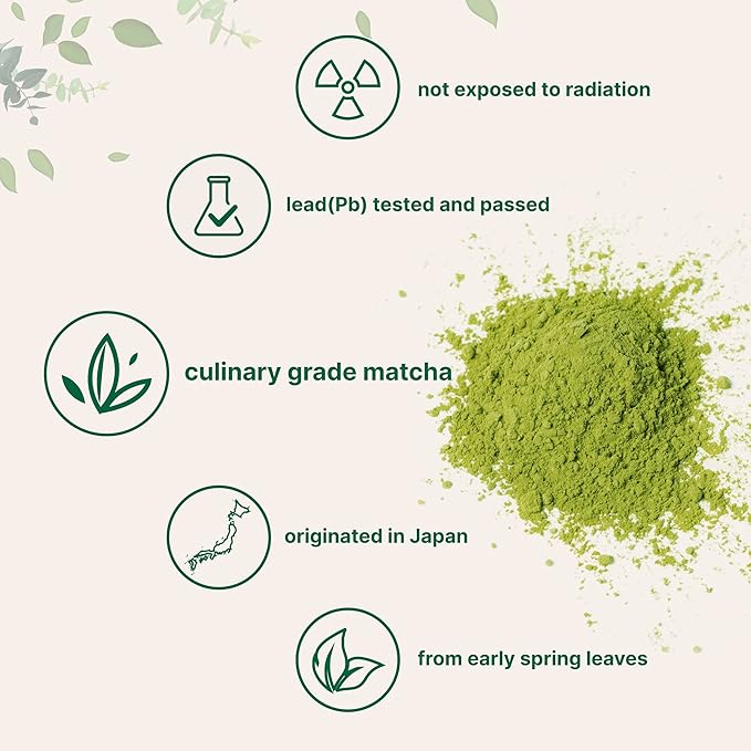 Micro Ingredients Organic Matcha Green Tea Powder, First Harvest, Culinary Grade from Japan, 100% Pure & Unflavored, Great for Tea, Latte, & Smoothies, Non-GMO, No Sugar, Eco-Friendly Packaging, 1 Lb - Bloomnest