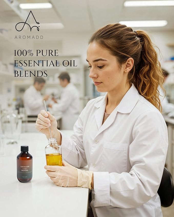 Citrus Hotel Diffuser Oil Inspired by Luxury Hotel Scent, Essential Oils for Waterless Diffuser, Luxury Lemon & Bergamot, Long-Lasting & Natural Home Fragrance - 6.76 fl oz (200 mL) - Bloomnest