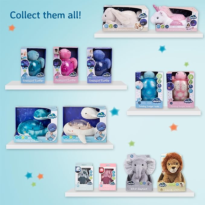 Cloud b Sound Machine with White Noise Soothing Sounds | Cuddly Stuffed Animal & Nomadic Nightlight | Record Parent Voice | Adjustable Settings and Auto-Shutoff | LoveLight Buddies - Finley Fawn - Bloomnest