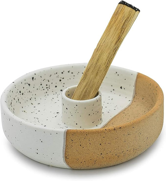 Bursera Terracotta Palo Santo Holder, Tree Planted with Every Order, Ceramic Palo Santo Burner Wood Stand, Incense Stick Burning Tray - Bloomnest