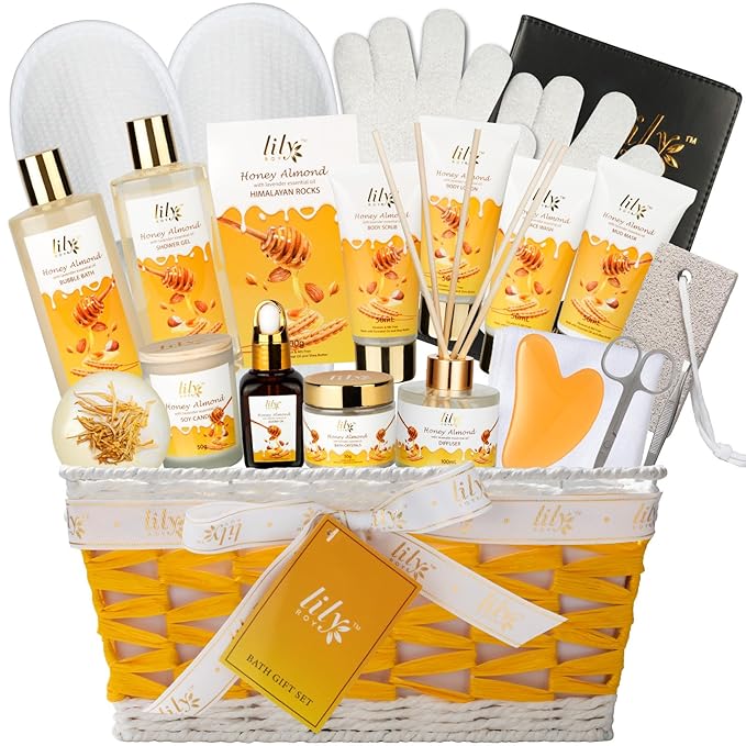 Valentines Day Gifts for Women - 21Piece Luxury Bath and Body Gift Basket Set for Women Men Spa Gift Baskets Set Self Care Gift | Mothers Day Birthday Gifts Christmas Gift Sets for Her & Him