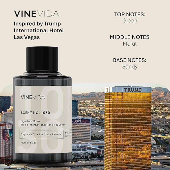 VINEVIDA Scent NO. 1030 Fragrance Oil for Cold Air Diffusers - 120mL (4oz) - Inspired by Trump International Hotel Las Vegas - Hotel Scents for Home VINEVIDA