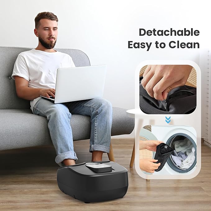 COMFIER Shiatsu Foot Massager with Heat,Kneading, Compression, Massage Machine for Plantar Fasciitis Neuropathy, Remote Control,Heated Foot Warmer, Gifts for Men,Women,Size 13 - Bloomnest