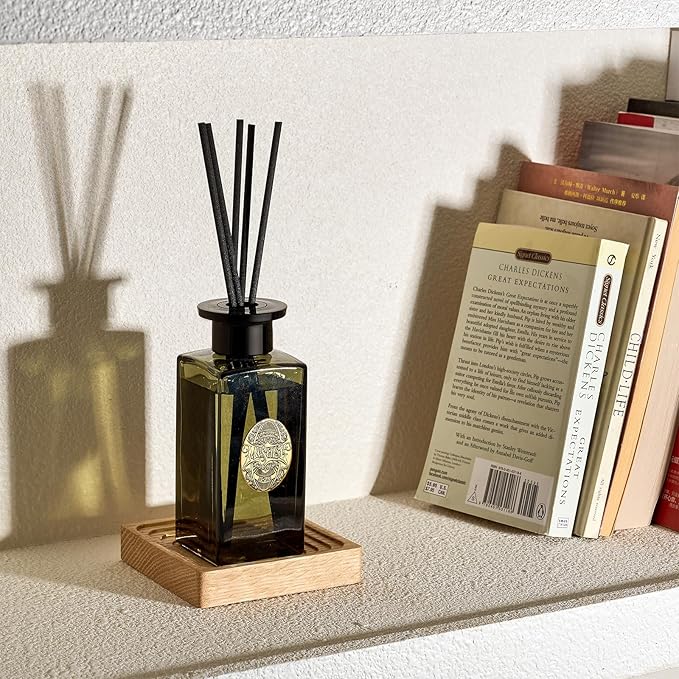 M&SENSE 6.3 oz Large Reed Diffuser Set | Lime+Basil Scent Oil Diffuser with Sticks | Hotel Collection Non-Toxic Home Fragrance |for Bedroom Bathroom Living Room MSENSE