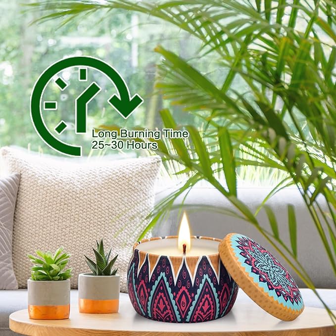 12 Pack Citronella Candles Outdoor - 52.8 Oz Soy Wax Candle Set, 360 Hour Long Lasting Scented Candles for Camping, Garden, Party - Bloomnest