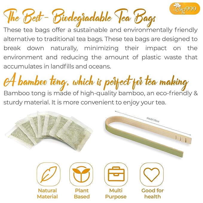 TOG999, Premium Lemon Ginger Tea Bags | 120 Tea Bags | Refreshing Herbal Blend with Bright Citrus & Warming Ginger | Naturally Caffeine-Free | 100% Plant-Based, Sustainably Sourced Herbal Tea - Bloomnest