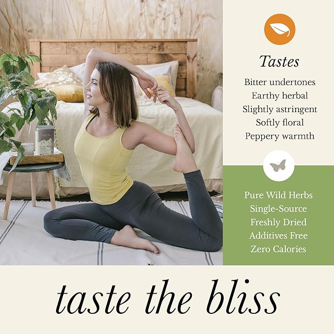Wild Bliss Organic Yarrow Tea - Caffeine Free Loose Leaf Herbal Tea - Pharmacopoeia Potency - 1.76 Ounces - 25 Servings - Bloomnest