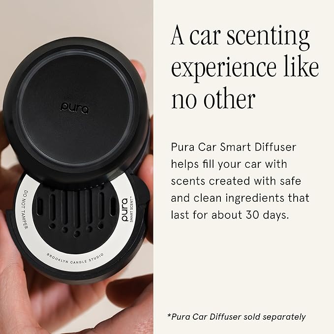 Pura & Brooklyn Candle Studio - Car Scent Refill for Pura Car Diffusers - Premium Fragrance for Smart Diffuser - Long Lasting, up to 30 Days of Scent - Santorini - Bloomnest