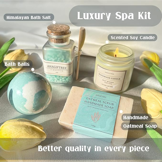 Get Well Soon Gift Baskets For Women,12PC Get Well Gifts for Women After Surgery,Birthday,Care Package,Grief,Sympathy Gifts,Condolences Gift Basket (cerulean) - Bloomnest