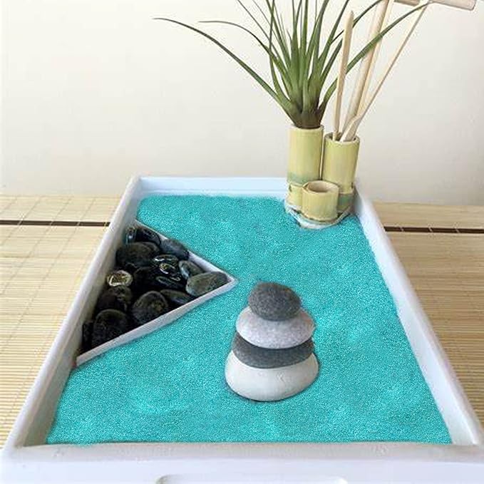 HappyFiller 28 OZ Aqua Blue Sand Unity Sand with Storage Container for Wedding Ceremony,Art Crafts,Zen Garden,Home Decoration,Vase Filler,Party Decor - Bloomnest