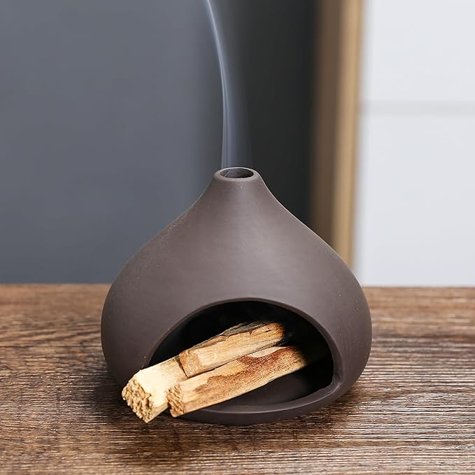 Palo Santo Holder, A Mini Chimney for Burning Palo Santo Sticks and Sage, Chimeneas Incense Holder, Cone Burner, Smudge Bowls for Yoga and Meditation Rooms, Incense Bowls - Bloomnest