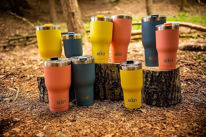 Beast 20 oz Tumbler Stainless Steel Vacuum Insulated Coffee Ice Cup Double Wall Travel Flask (Blossom Pink) - Bloomnest