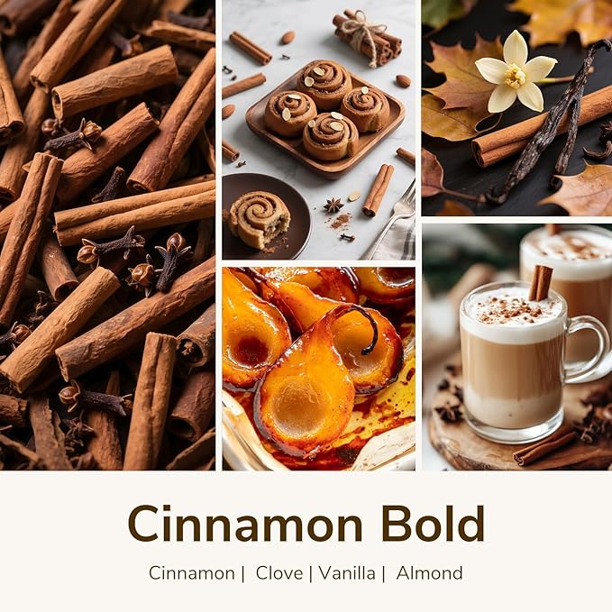 Goodpick Cinnamon Bold Scented Soy Candle, 22oz Long Burning 120H, Warm Spicy Vanilla Clove Gourmand, Home Aromatherapy Candles - Bloomnest