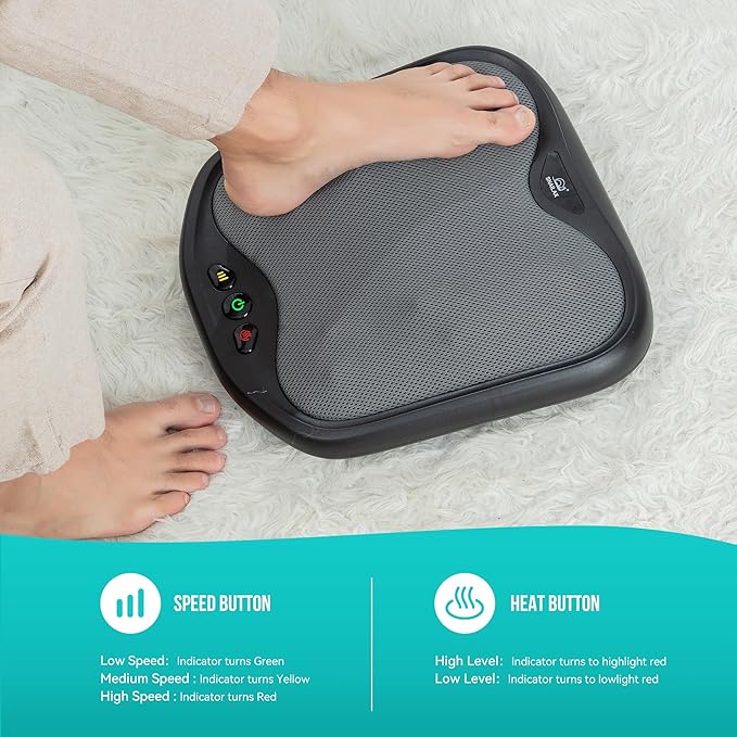 Snailax Shiatsu Foot Massager with Heat, Kneading Foot & Back Massager, Electric Feet Massager Machine for Plantar Fasciitis, Heated Foot Warmer, Gifts - Bloomnest