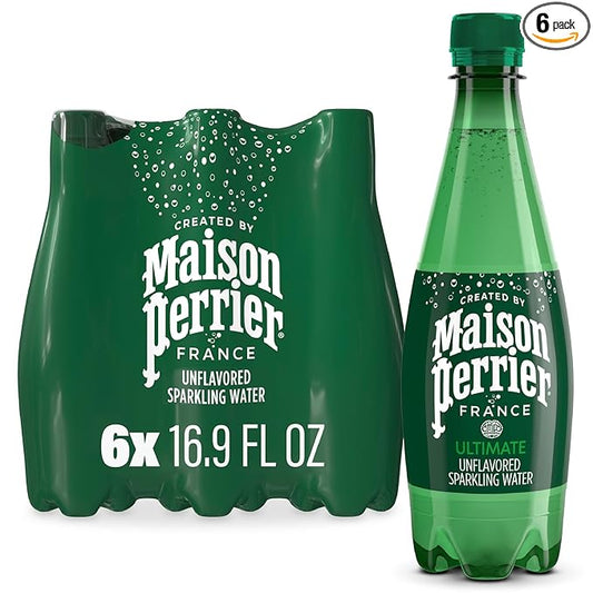 Maison Perrier Ultimate Sparkling Water, 16.9 Fl Oz Plastic Water Bottles, 6 Count 101.406 fl oz - Bloomnest