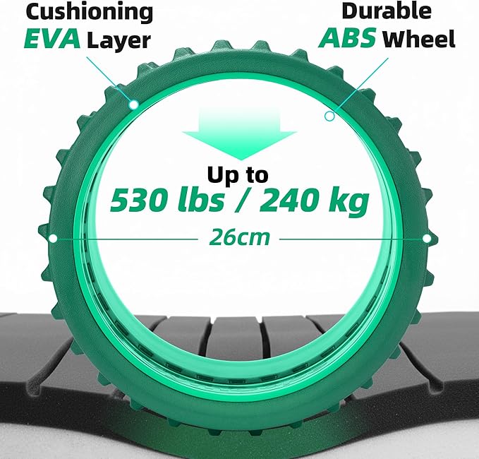 Back Roller for Back Pain Reliefn & Stretching, Deep Tissue Massage Roller Supports Up to 530 lbs / 240 kg, 5.5''-7.5'' Curved Foam Roller for Home Physical Stretching - Bloomnest