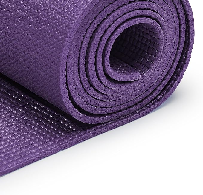 Sunny Health & Fitness Non-Slip Yoga Mat – Durable, Anti-Tear, Lightweight, Cushioned Support for Yoga, Pilates, Stretching Exercises, Meditation and Floor Workouts | Multiple Sizes & Colors - Bloomnest